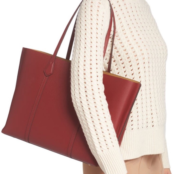 NWT Tory Burch Leather PERRY TRIPLE COMPARTMENT TOTE BAG NEW With tag dust bag - Picture 10 of 10